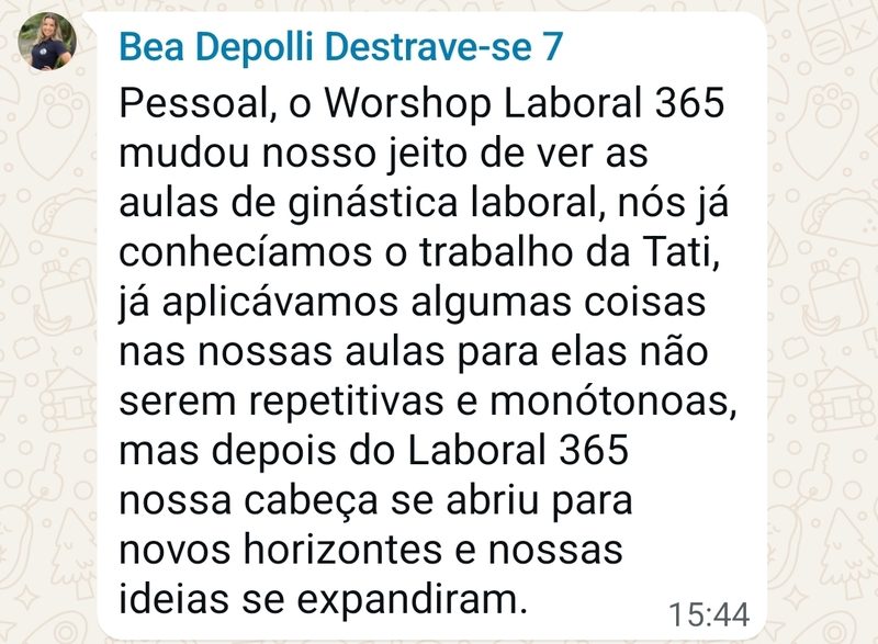 Depoimento Bea Depolli — Laboral 365